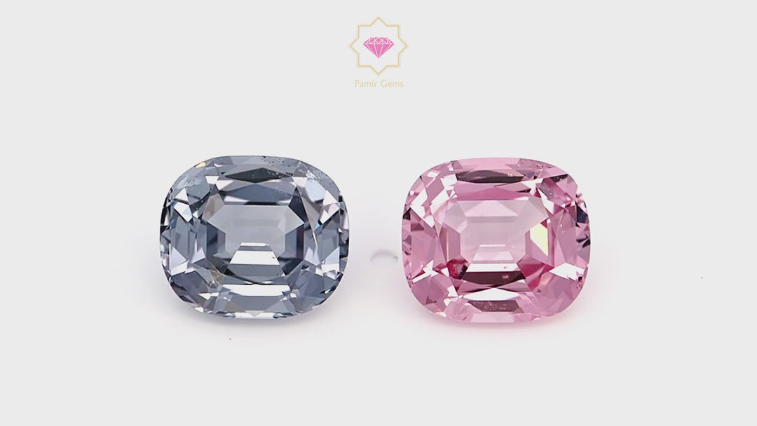 Silver grey & pink spinel 8.92/2