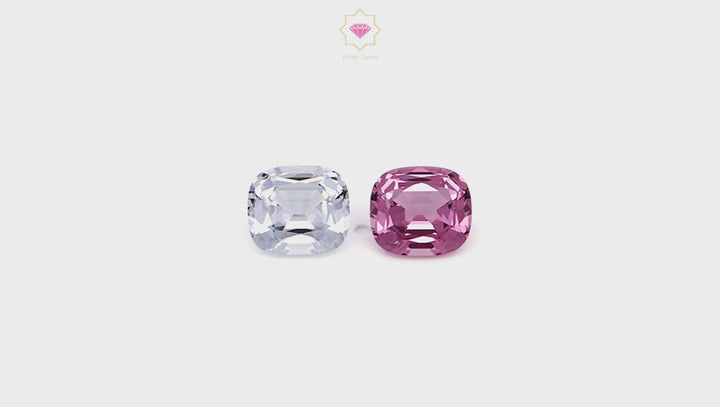 Silver Grey and Pink Spinel 5.9 CT/2