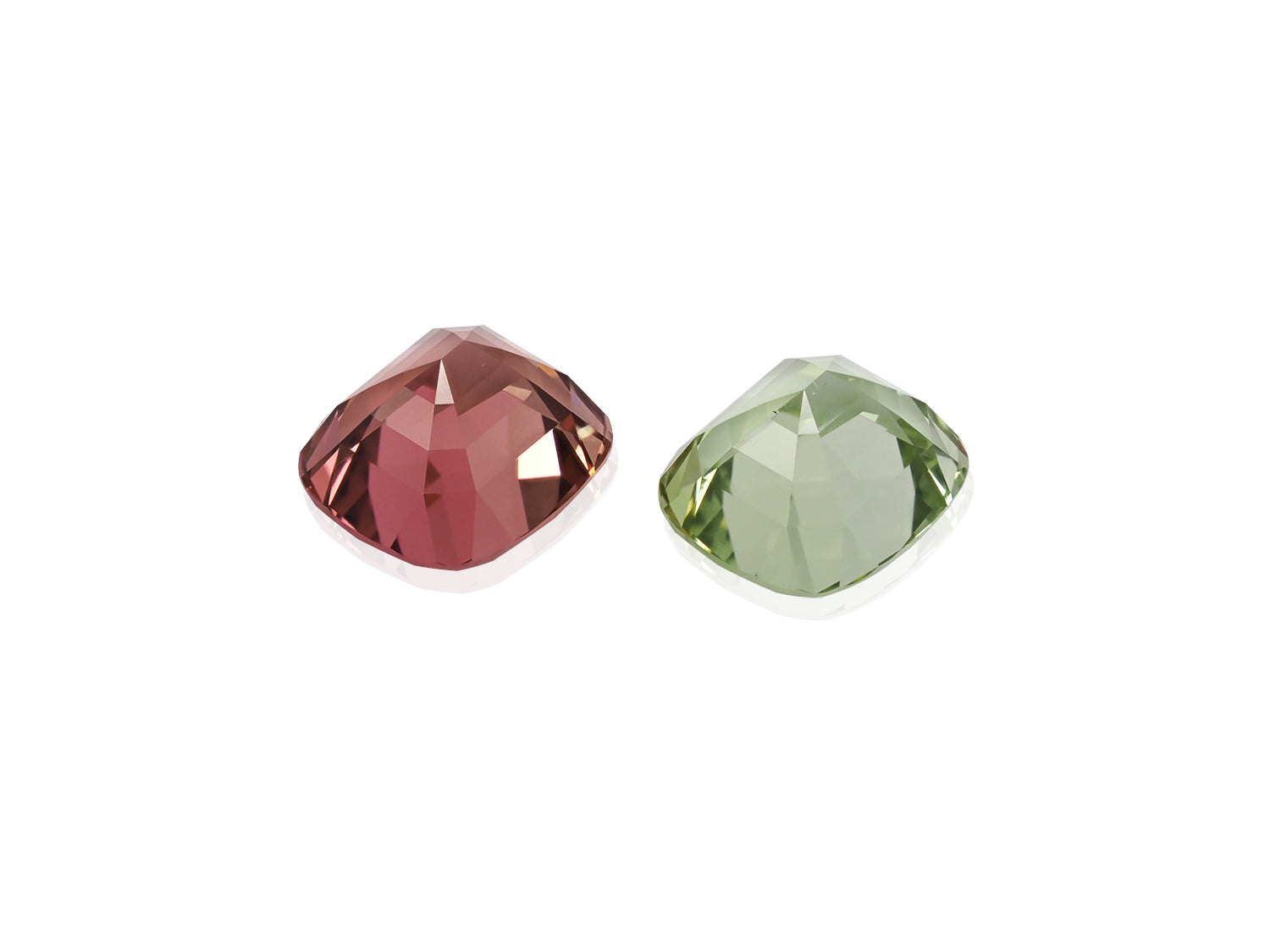 PEACH & GREEN TOURMALINE 8.32 CT / 2