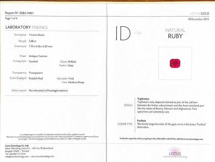 Unheated Ruby 2.48 CT