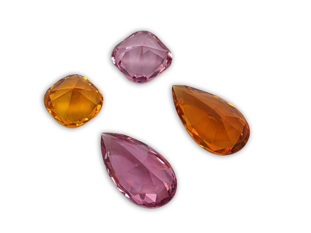 Earring Set Spinel & Clinohumite 6.74 CT / 4