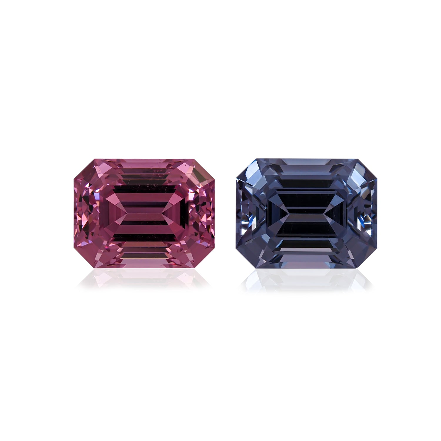 PINK & BLUE SPINELS 9.65 CT/2