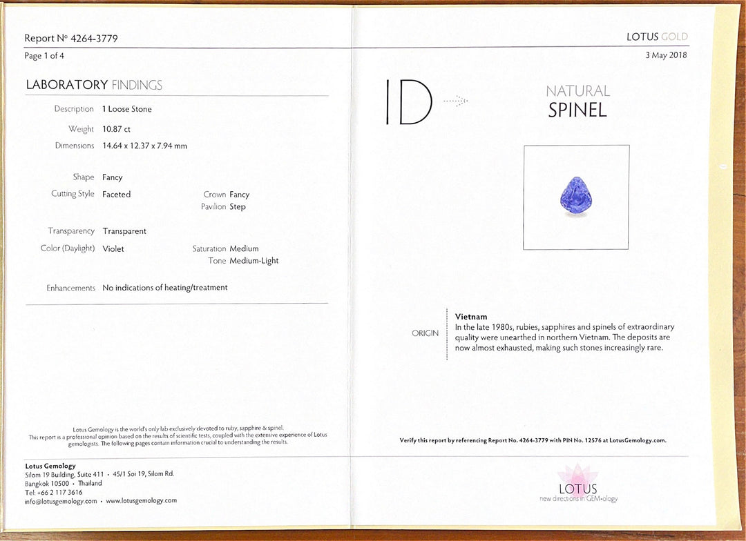 Blue Spinel 10.87 CT