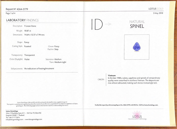 Blue Spinel 10.87 CT