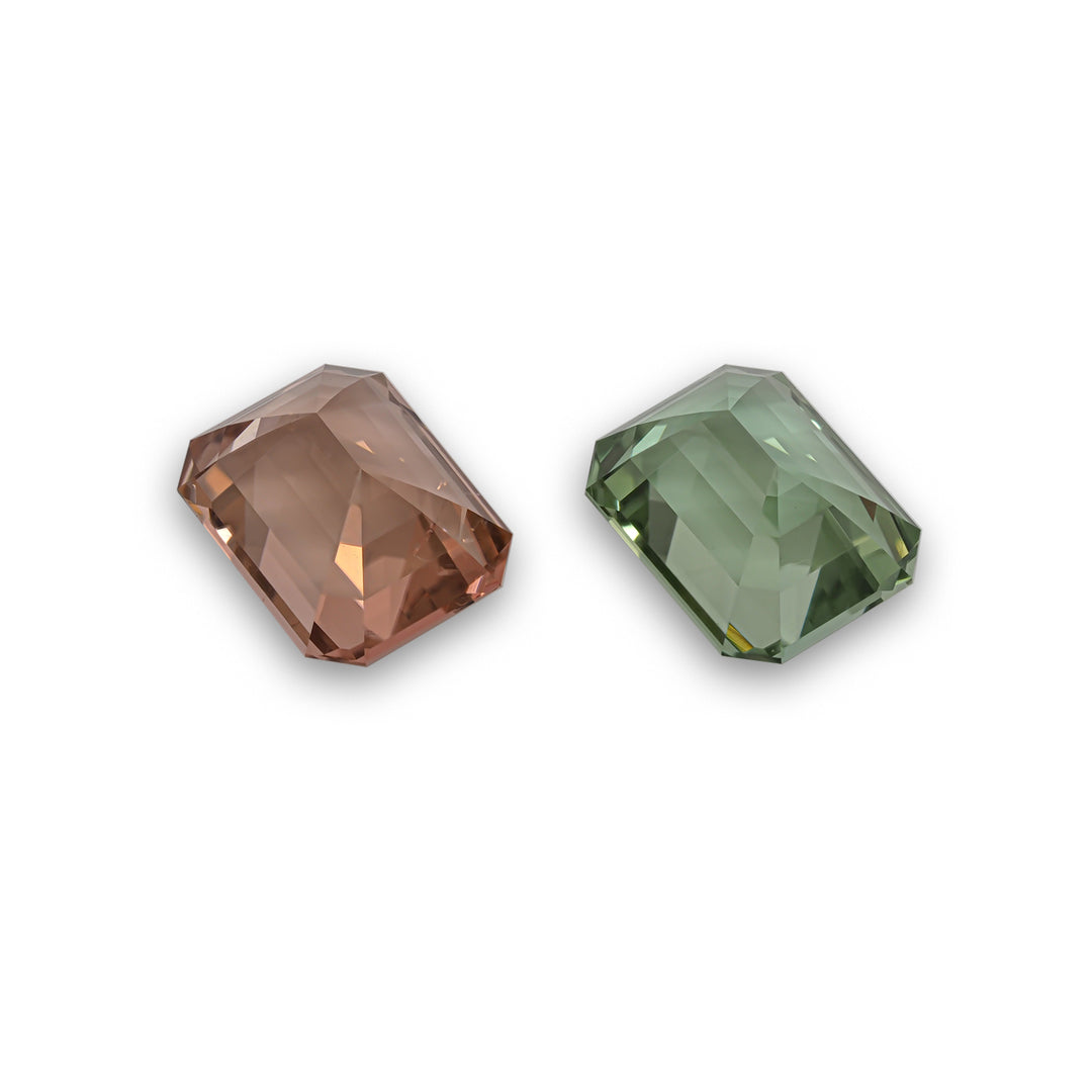 Olive & Peachy Tourmaline 13.74 CT / 2