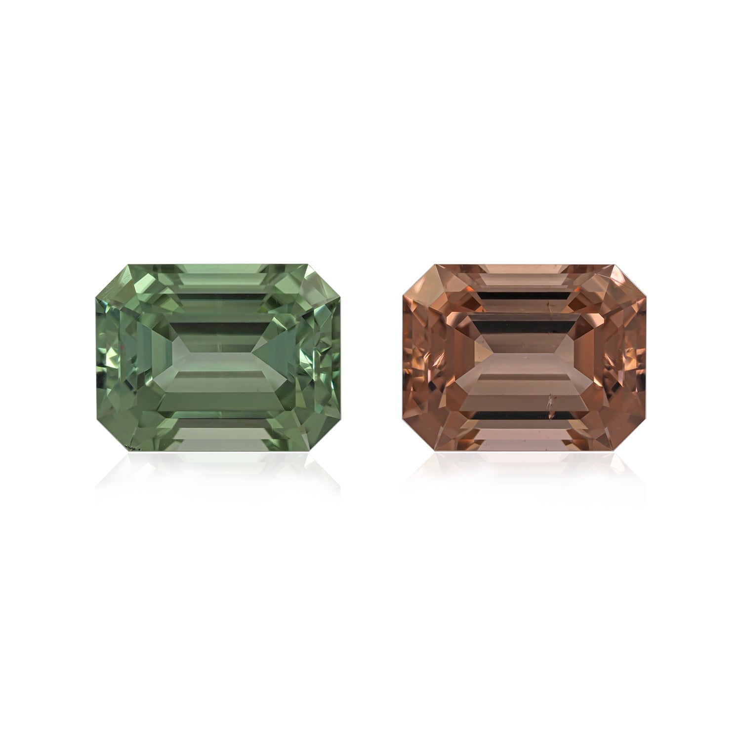 Olive & Peachy Tourmaline 13.74 CT / 2